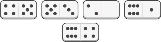 Domino collection for the board